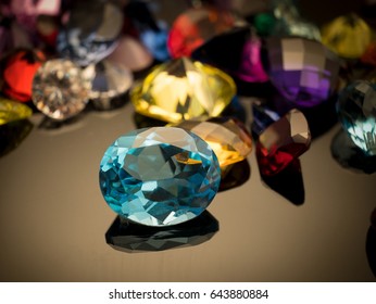 Jewel Gems On Black Shine Color Stock Photo (Edit Now) 718952650