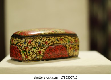 Jewellery Box In Papier-mâché Is A Composite Material Consisting Of Paper Pieces Or Pulp