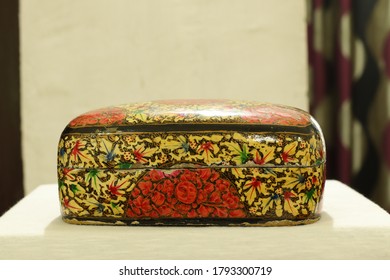 Jewellery Box In Papier-mâché Is A Composite Material Consisting Of Paper Pieces Or Pulp