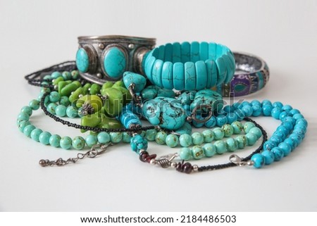 jewelry in boho style: beads, bracelets, necklaces
