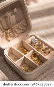 A jewelry box with a collection of fantasy jewelry, Elegance and Accessible Style