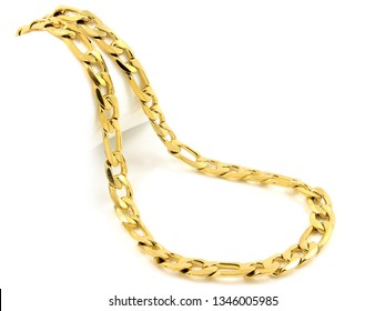 Jewelry Gold Chain. Stainless steel. One color background - Shutterstock ID 1346005985