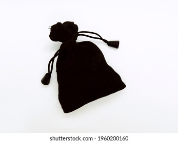 Jewelry Money Bag Sack Black Velvet Full Gift Top View