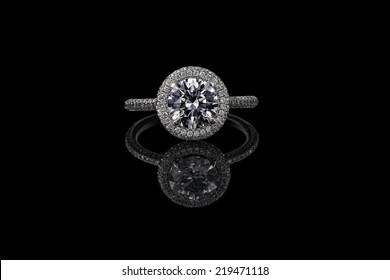 Jewelry Ring On A Black Background.