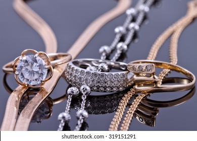 Jewelry Sets Of Gold And Silver: Chain And Ring