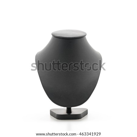 jewelry stand neck on white background
