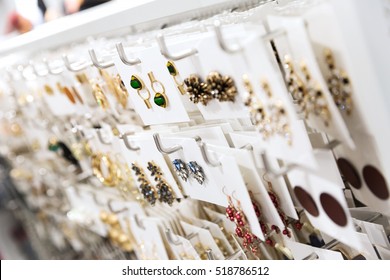 Jewelry Store - Closeup Of Earrings Stand