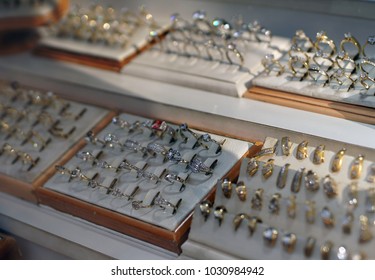 Jewelry Store In Old Turkish Bazaar In Skopje, White Gold, Silver & Turquoise Jewlery