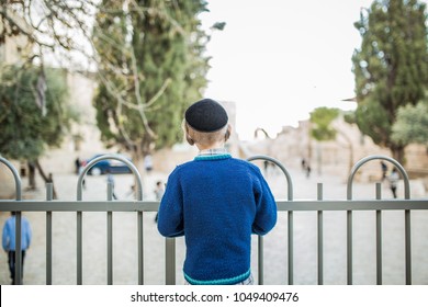 Jewish Boy In Jerusalem, Israel