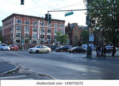 Jewish Community Showing Chabad Lubavitch Headquarters Open 
1920 And Jewish Dwellings Along Eastern Parkway In Crown Heights Brooklyn With 3 Train Station And People Out And About NY June 20 2019