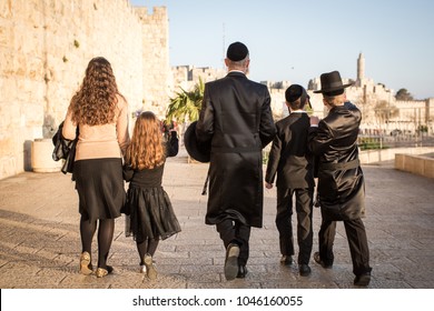jewish family in Jerusalem, Israel