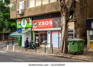 A Jewish Family Walks On The Sabbath,Haifa.Israel.  1 October 2018