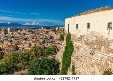 Jewish Ghetto and Bastione di Santa Croce in Cagliari. Sardinia, Italy