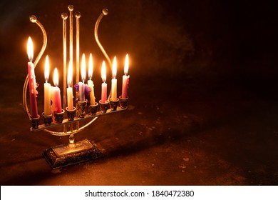 Jewish Holiday Hannukah Symbols - Menorah