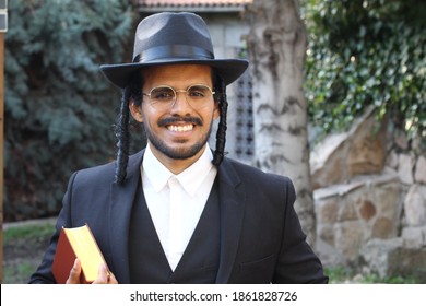 Jewish man smiling close up
