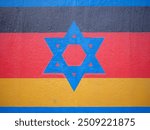 jewish star of david drew on the german national flag