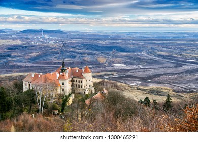 Jezeri Castle, CSA Pit, North Bohemia, Czech Republic