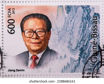 Jiang Zemin, A Stamp Of Guinea 2012 MNH - Chinese Leaders. Bangkok - Thailand, 9, August, 2022