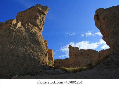 Jiaohe Ruins Under  Blue Sky