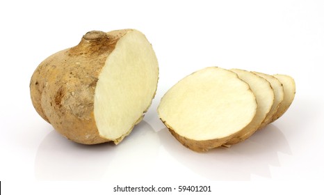 Jicama Root Cut And Sliced