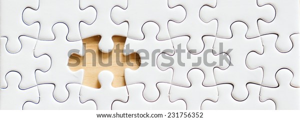 Jigsaw Puzzle Missing One Piece Business Stock Photo Edit Now