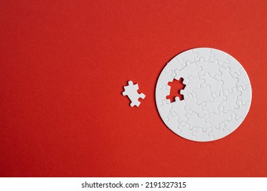 Jigsaw puzzle with missing piece. Completing final task, missing jigsaw puzzle pieces and business concept
