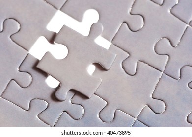 Jigsaw Puzzle One Piece Missing Background Stock Photo 40473895 ...