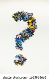 Jigsaw Puzzle Pieces Shape Question Mark Stock Photo (Edit Now) 1665968668