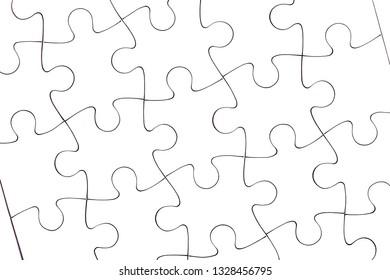 Jigsaw Puzzle White Pieces Forming Flawless Stock Photo 1328456795 ...
