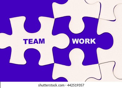 Jigsaw Puzzle Word Team Work Stock Photo 442519357 | Shutterstock