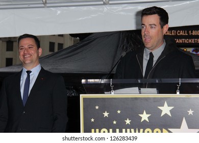 Jimmy Kimmel, Carson Daly At Jimmy Kimmel's Induction Into The Hollywood Walk Of Fame, Hollywood, CA 01-25-13