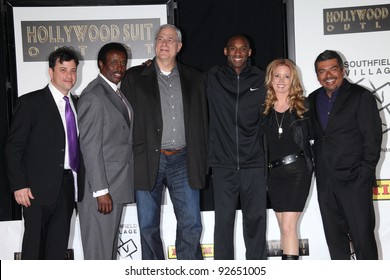 Jimmy Kimmel, Jim Hill, Phil Jackson, Kobe Bryant, Jeanie Buss And George Lopez At The Kobe Bryant Hand And Footprint Ceremony, Chinese Theater, Hollywood, CA. 02-19-11