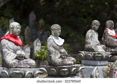 Jizo Sculptures In Kochi, Japan