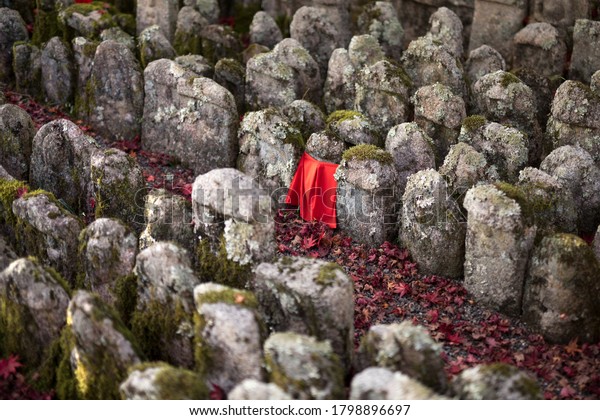 Jizo Statue Adashino Nenbutsuji Temple Arashiyama Stock