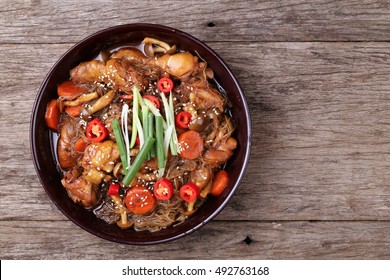Jjimdak, a korean braised chicken dish. The city of Andong in South Korea is well known for this dish.