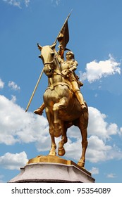 Joan Of Arc Golden Statue