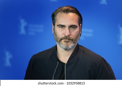 Joaquin Phoenix poses at the 'Don't Worry, He Won't Get Far on Foot' photo call during the 68th Berlinale Film Festival Berlin at Hyatt Hotel on February 20, 2018 in Berlin, Germany. 