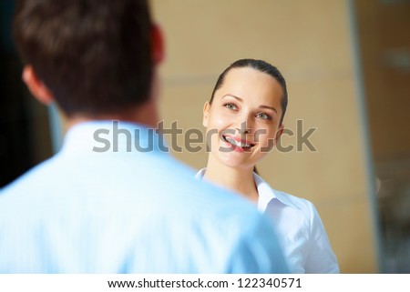 Job applicant having an interview in the office