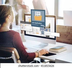 Job Application Apply Hiring Human Resources Concept