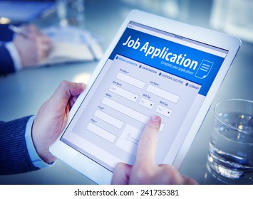 Job Application Hiring Employment Digital Tablet Browsing Concept - Shutterstock ID 241735381