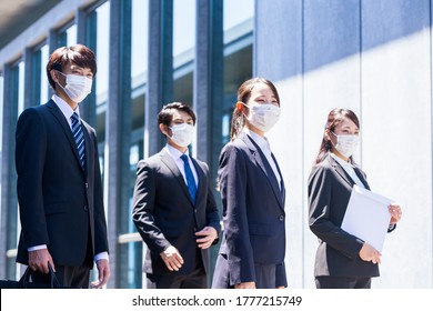 Job Hunting Student Wearing A Mask