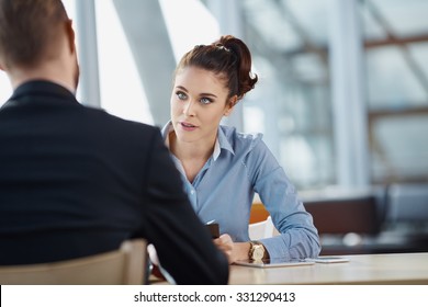 Job interview - recruiter asking questions - Powered by Shutterstock