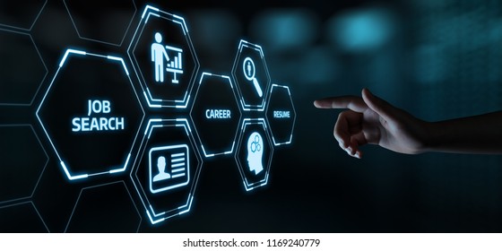Job Search Human Resources Recruitment Career Business Internet Technology Concept. - Shutterstock ID 1169240779
