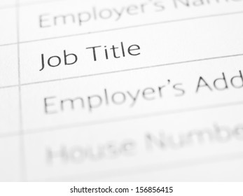 JOB TITLE On Printed Form