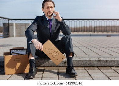 Jobless Man Waiting For New Vacancies