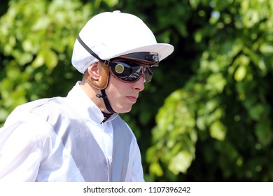 Jockey James Doyle At Nottingham Races : Nottingham Racecourse, Nottingham, UK : 22 May 2018 : Pic Mick Atkins