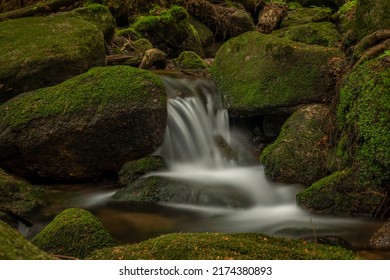 Jodlowka creek near Borowice village in Krkonose mountains in spring day - Shutterstock ID 2174380893