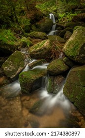 Jodlowka creek near Borowice village in Krkonose mountains in spring day - Shutterstock ID 2174380897