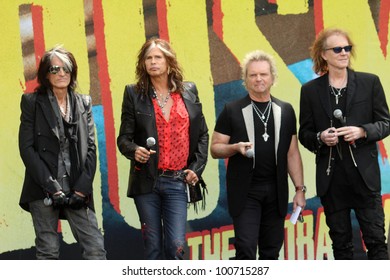 Joe Perry, Steven Tyler, Joey Kramer, Tom Hamilton At The Their Upcoming Aerosmith 