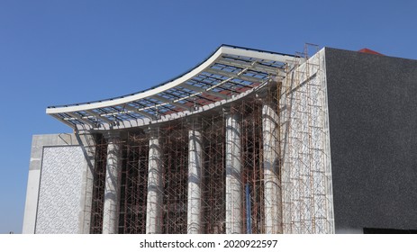 Jogja, Indonesia - July 26, 2021: Law Faculty Building Under Construction At The Islamic University Of Indonesia Or In Brief UII In Indonesian